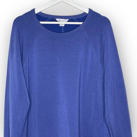 Athleta Blue Purple Crewneck Pullover Soft Sweatshirt Athleisure Women’s Large - Picture 3 of 10